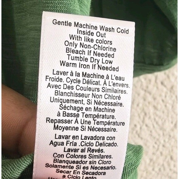 NATION Los Angeles 2025 Edie Shirred Elbow-Sleeve V-Neck Tee Green Lawn Size S - Picture 8 of 9